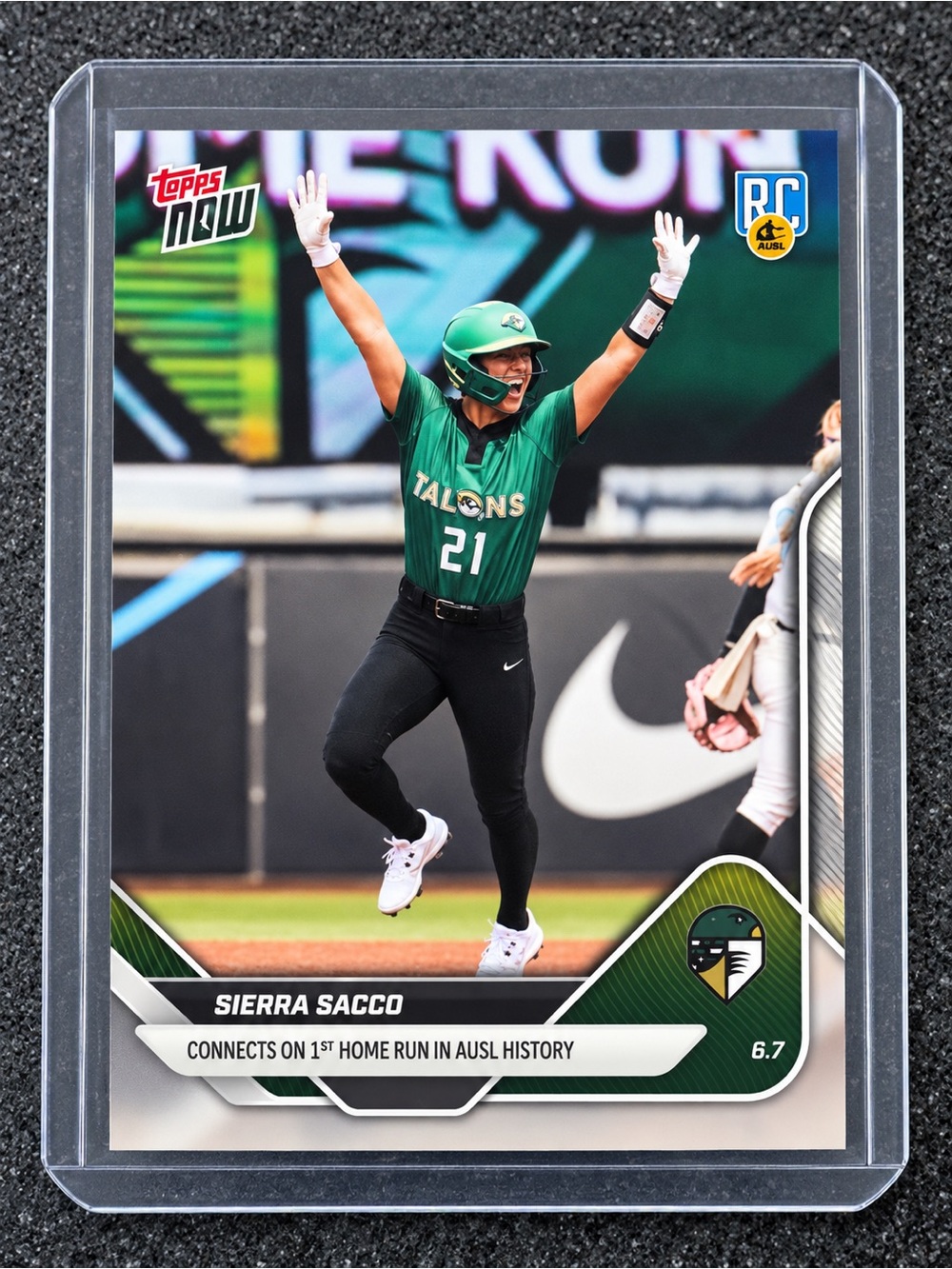 2025 Topps NOW Sierra Sacco #2 RC 1st AUSL Home Run